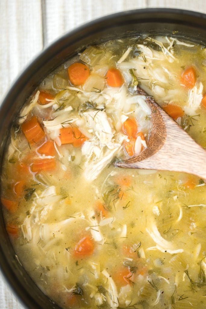 Smooth, hearty and light, one pot lemon chicken orzo soup is pure comfort in a bowl. This family favourite is like chicken noodle soup with a major upgrade. | aheadofthyme.com