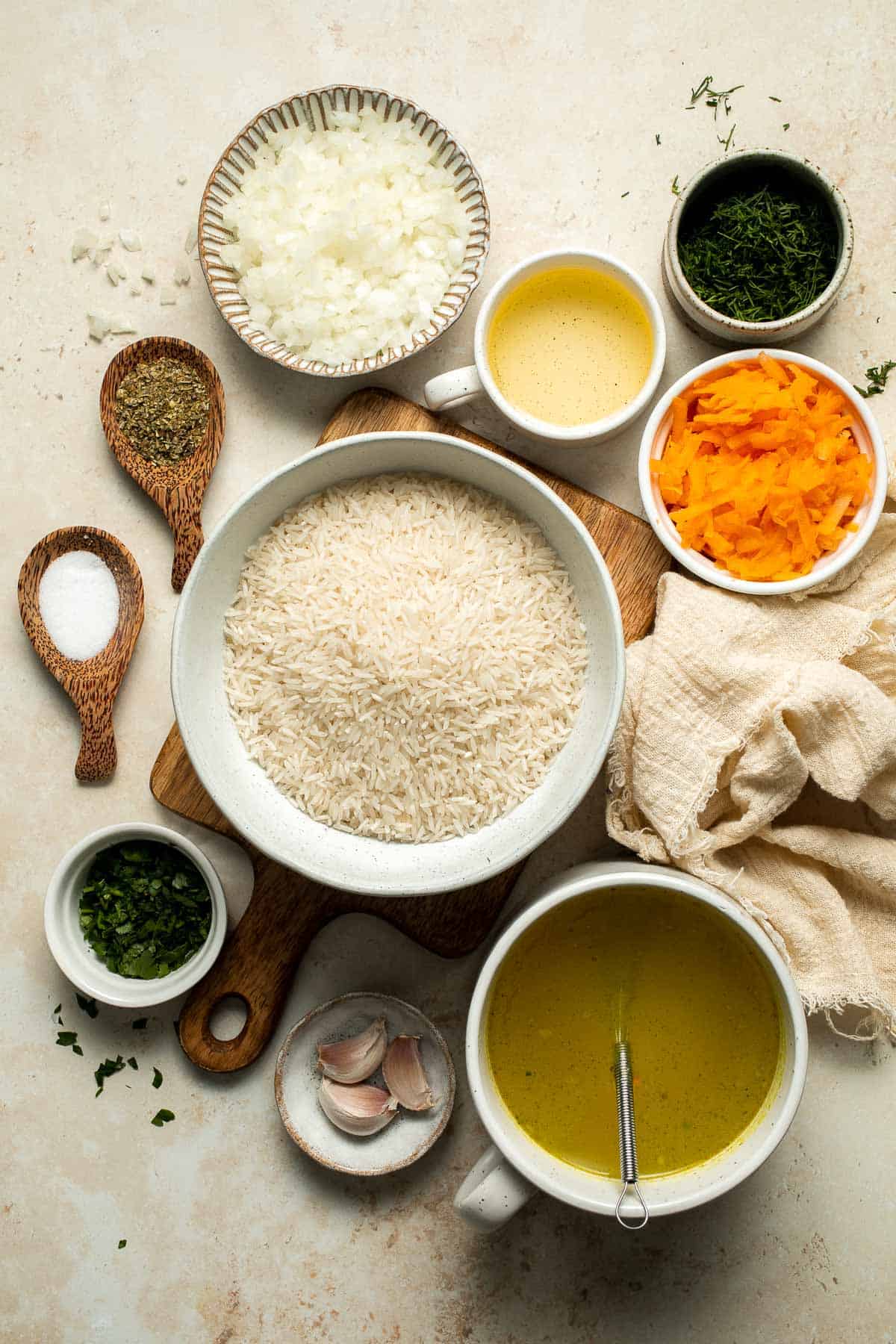 One pot Rice Pilaf with Carrots is quick, easy, and loaded with flavor. Cook this vegetable rice on the stove, rice cooker, or instant pot. | aheadofthyme.com