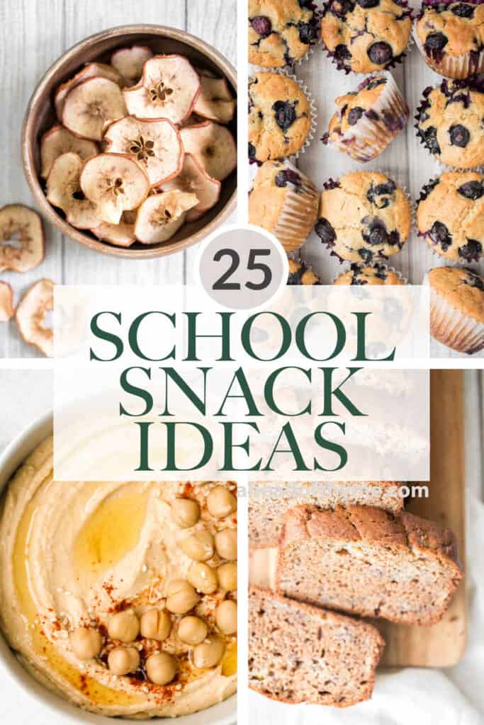Over 25 back to school snack ideas from granola bars, muffins, sweet breads, baked snacks, fruits, dip, and more kid-friendly recipes. | aheadofthyme.com
