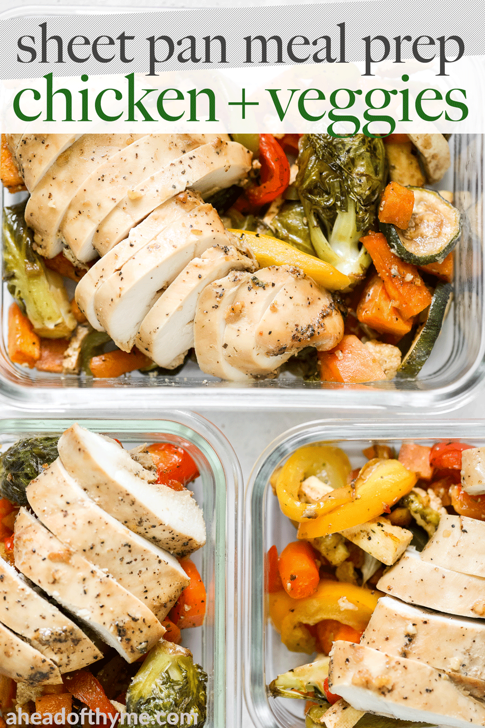 Meal Prep Sheet Pan Balsamic Chicken and Vegetables