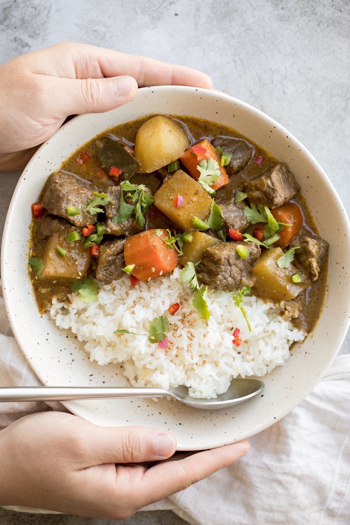 One Pot Coconut Curry Beef Stew Ahead of Thyme