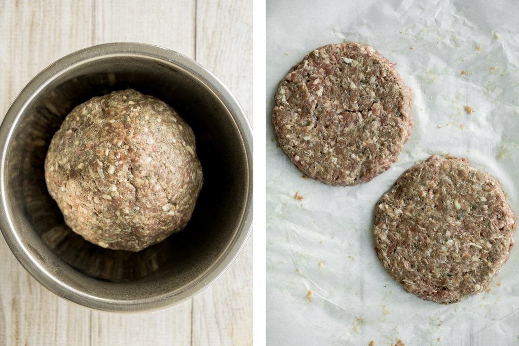 Super juicy and flavourful rosemary thyme quarter pound burgers made with fresh herbs add such an incredible depth of flavour. Just 10 minutes of prep work. | aheadofthyme.com