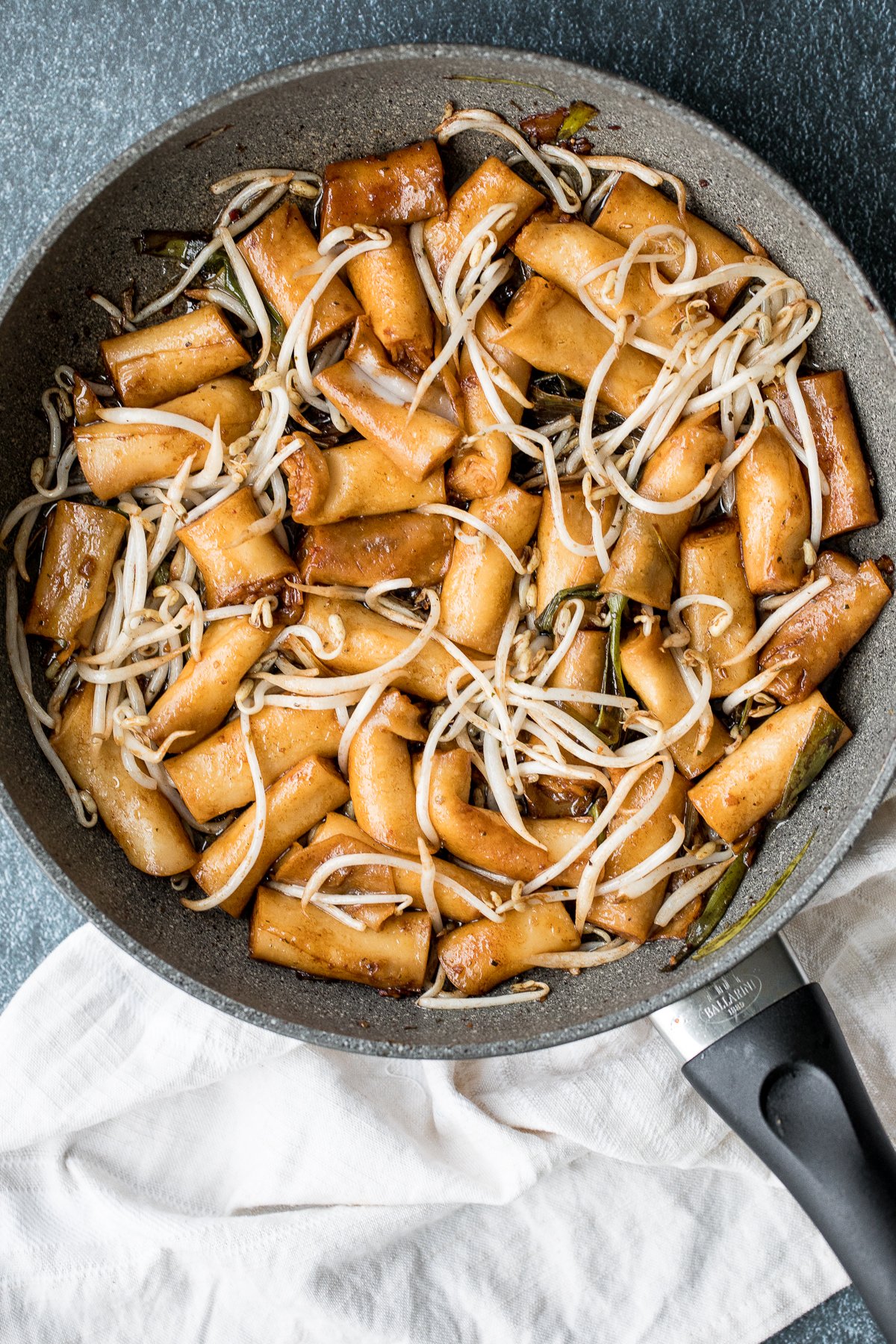 StirFried Rice Noodle Rolls with Peanut Butter Sauce Ahead of Thyme