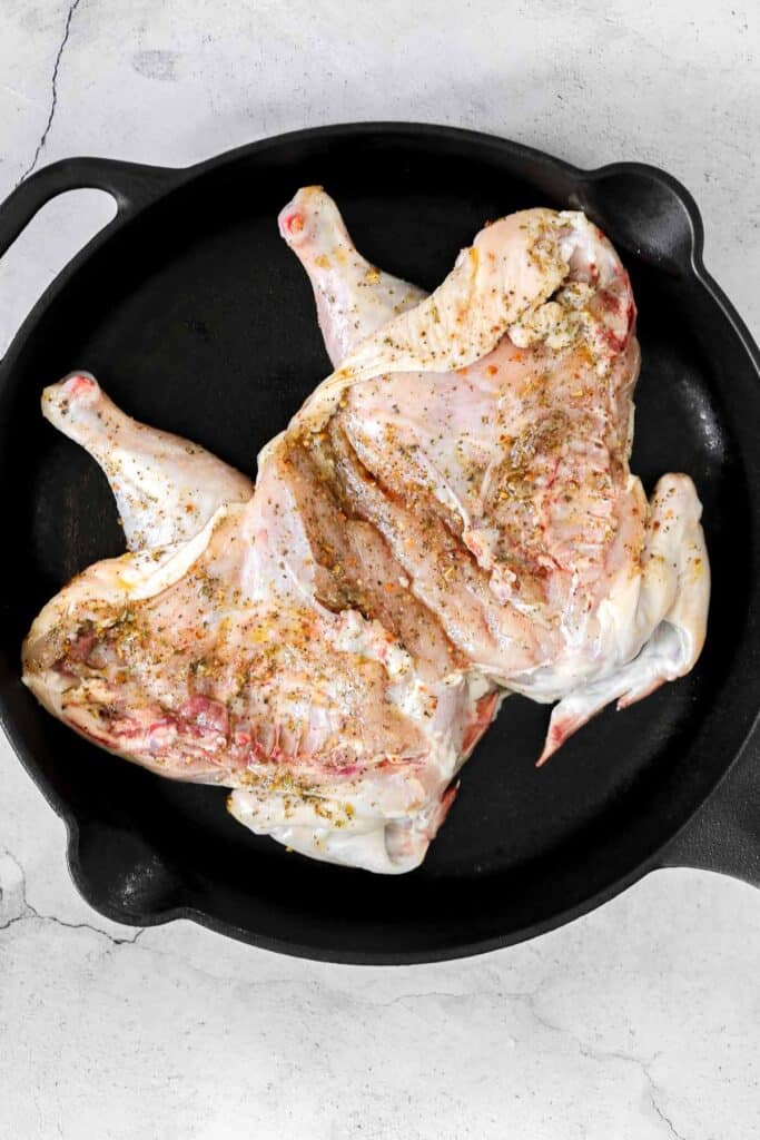 Roasted spatchcock chicken, also called butterflied chicken, cooks faster, stays juicy, and delivers perfectly crispy skin every time. | aheadofthyme.com