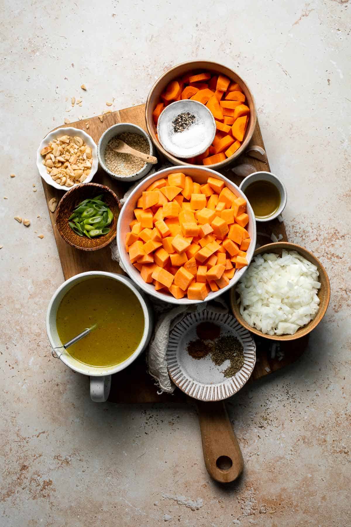 One pot Healthy Sweet Potato Soup is silky, creamy, and nourishing. Packed with cozy fall flavors, this vegan soup is ready in just 30 minutes. | aheadofthyme.com
