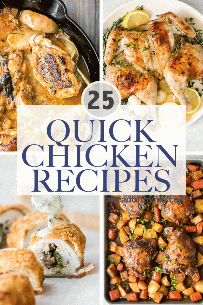 Top 25 most popular quick and easy chicken recipes from sheet pan dinners to skillet one pot meals to slow cooker chicken and MORE = easy weeknight dinner. | aheadofthyme.com