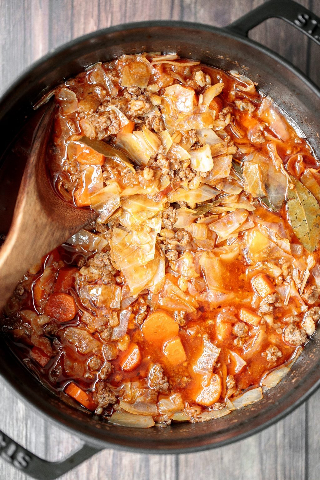 Beef Cabbage Barley Soup Ahead of Thyme