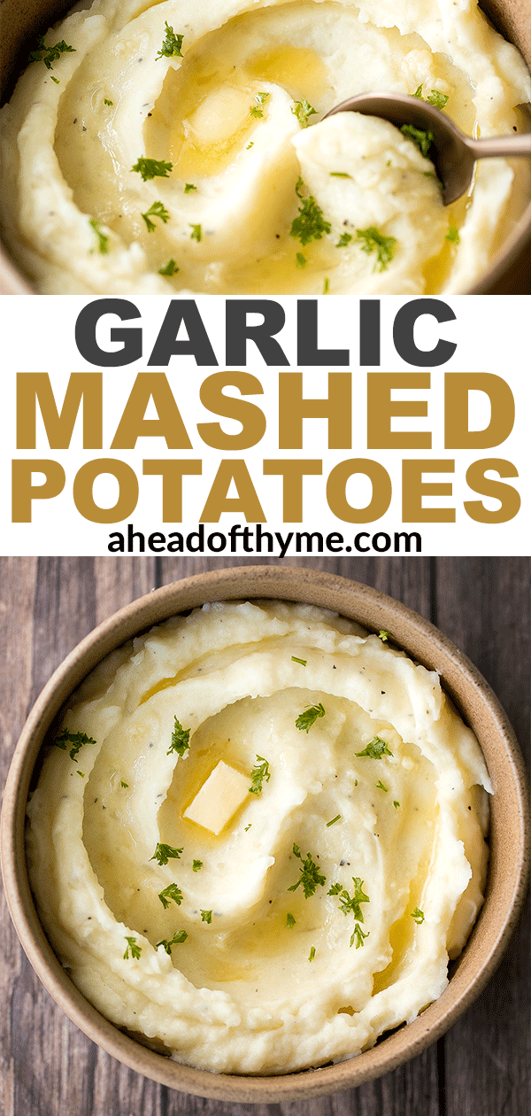 Garlic Mashed Potatoes with Sour Cream