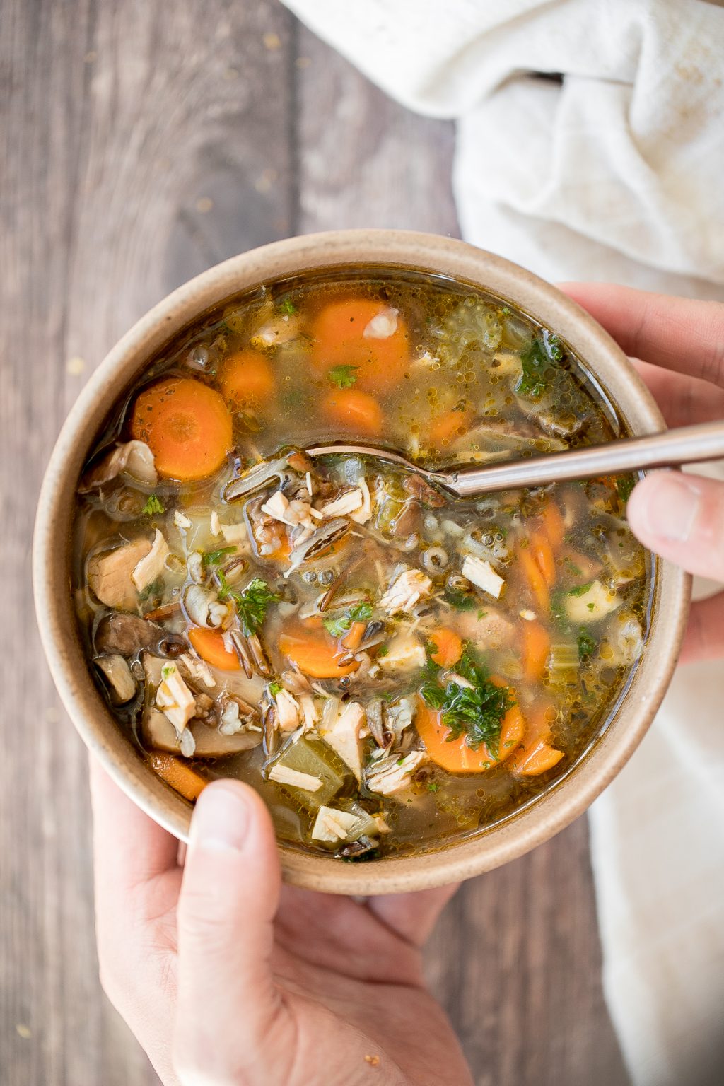 Leftover Turkey Wild Rice Soup Ahead of Thyme