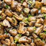 Buttery sautéed garlic mushrooms are silky smooth with an incredible caramelization and earthy rich flavour. A simple side dish in under 15 minutes. | aheadofthyme.com