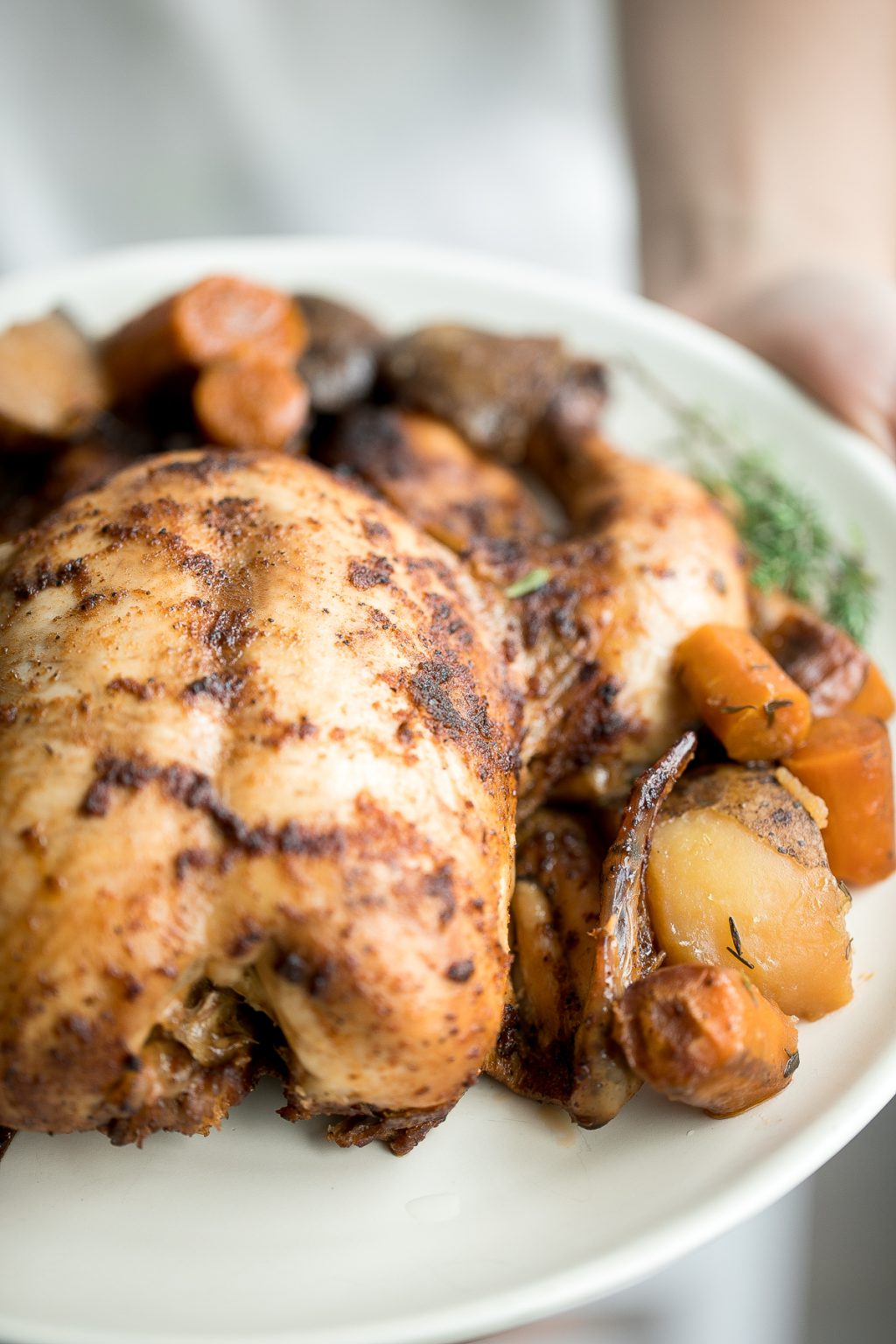 Slow Cooker Whole Chicken Ahead of Thyme