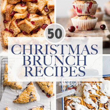 Start Christmas morning right with the 50 most popular best Christmas breakfast brunch recipes from make-ahead casseroles, baked goods and savoury dishes. | aheadofthyme.com