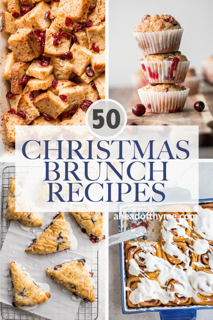 Start Christmas morning right with the 50 most popular best Christmas breakfast brunch recipes from make-ahead casseroles, baked goods and savoury dishes. | aheadofthyme.com