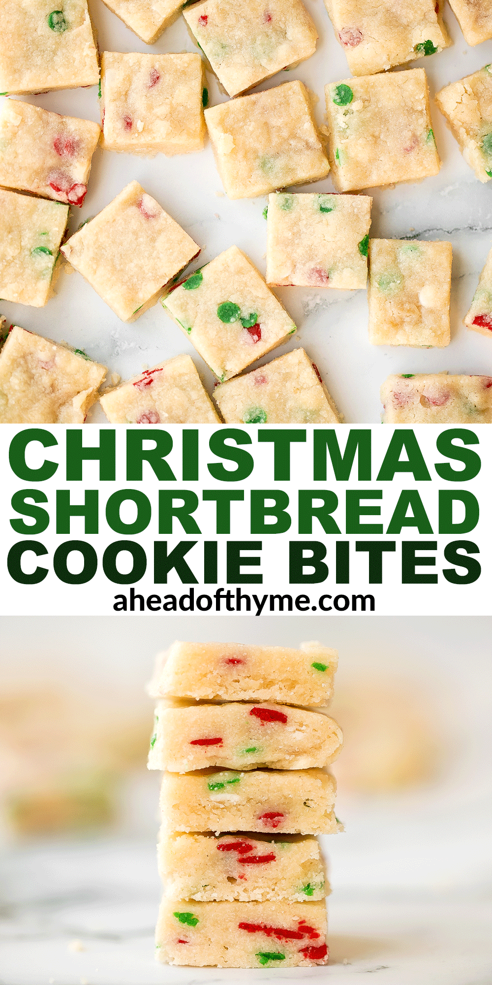 Christmas Shortbread Cookie Bites