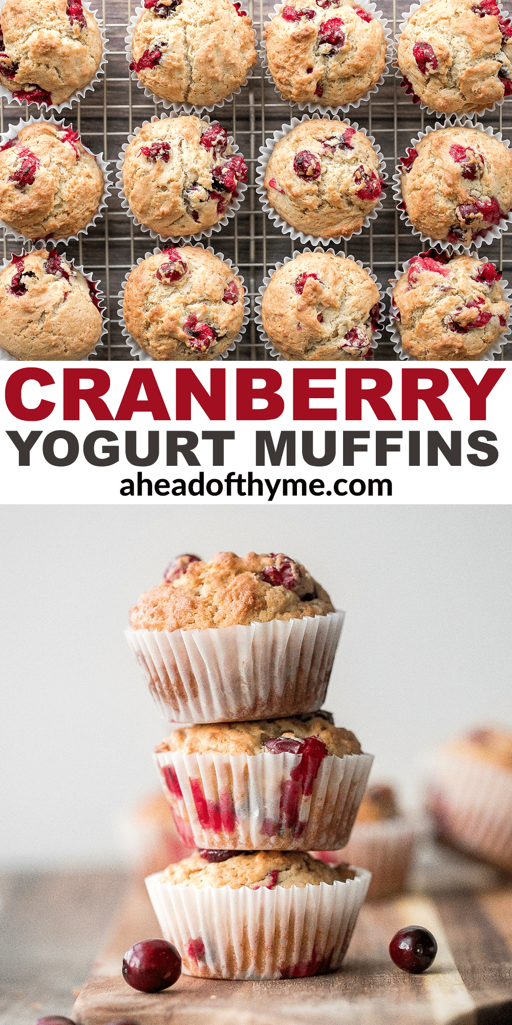 Cranberry Yogurt Muffins
