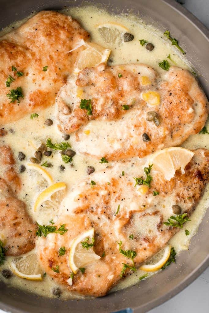 Creamy Lemon Chicken Piccata - Ahead of Thyme