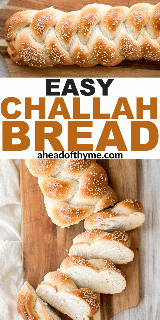 Beautiful three-strand braided loaves of easy challah bread are light, soft and fluffy, with a golden brown crust. Rich in flavour and slightly sweet. | aheadofthyme.com