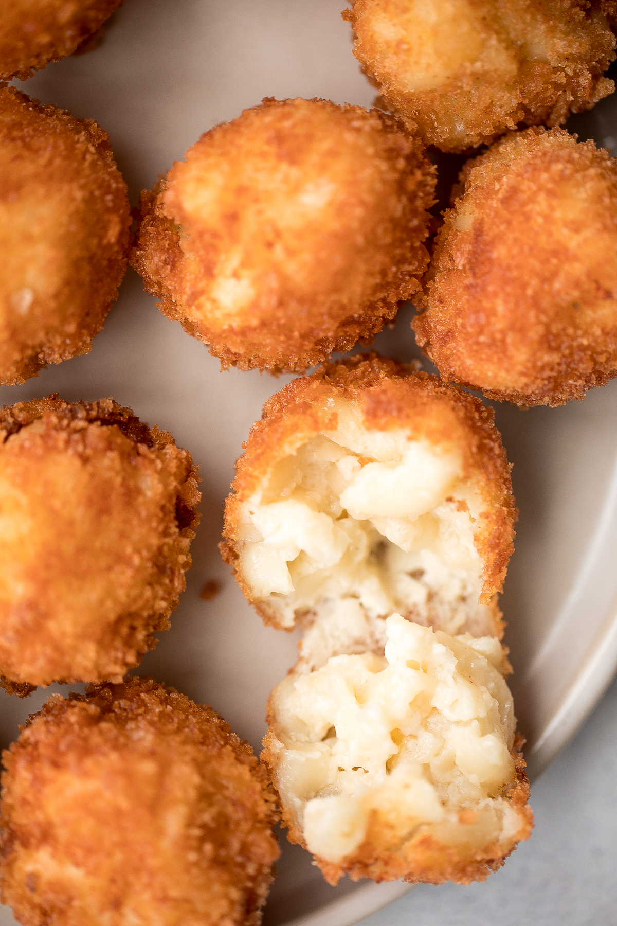 Fried Mac and Cheese Balls Ahead of Thyme