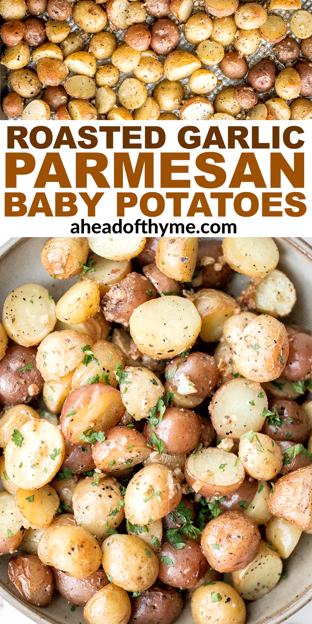 Roasted Garlic Parmesan Baby Potatoes