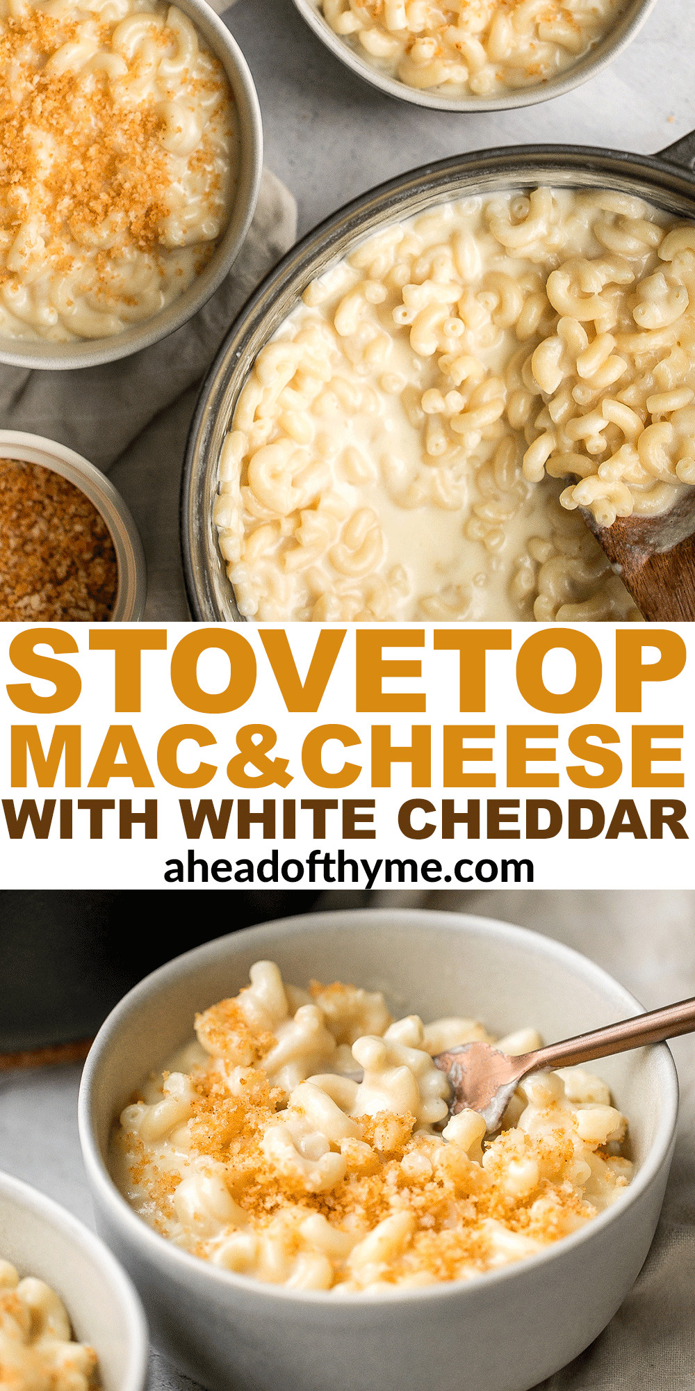 Stovetop Mac and Cheese with White Cheddar