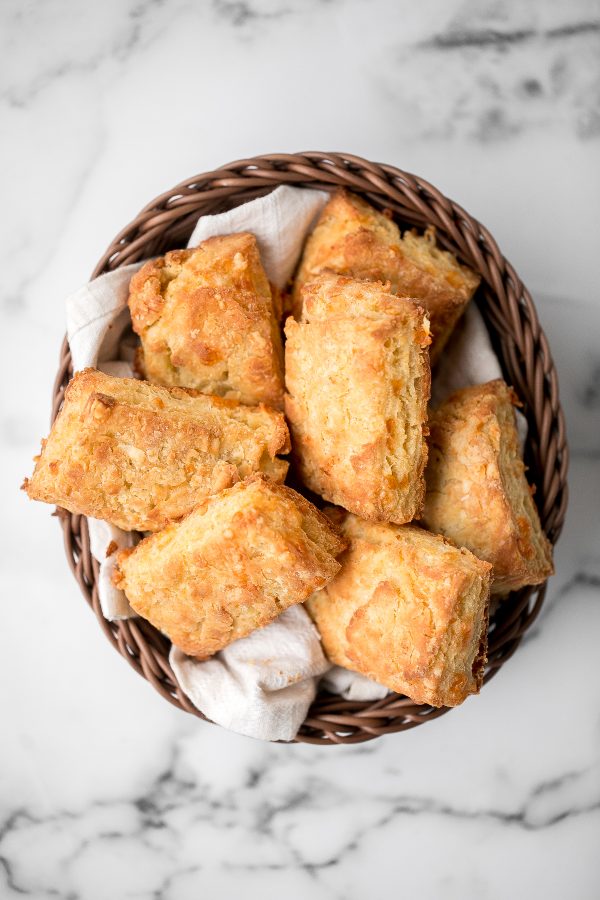 Cornmeal Cheddar Biscuits Ahead of Thyme