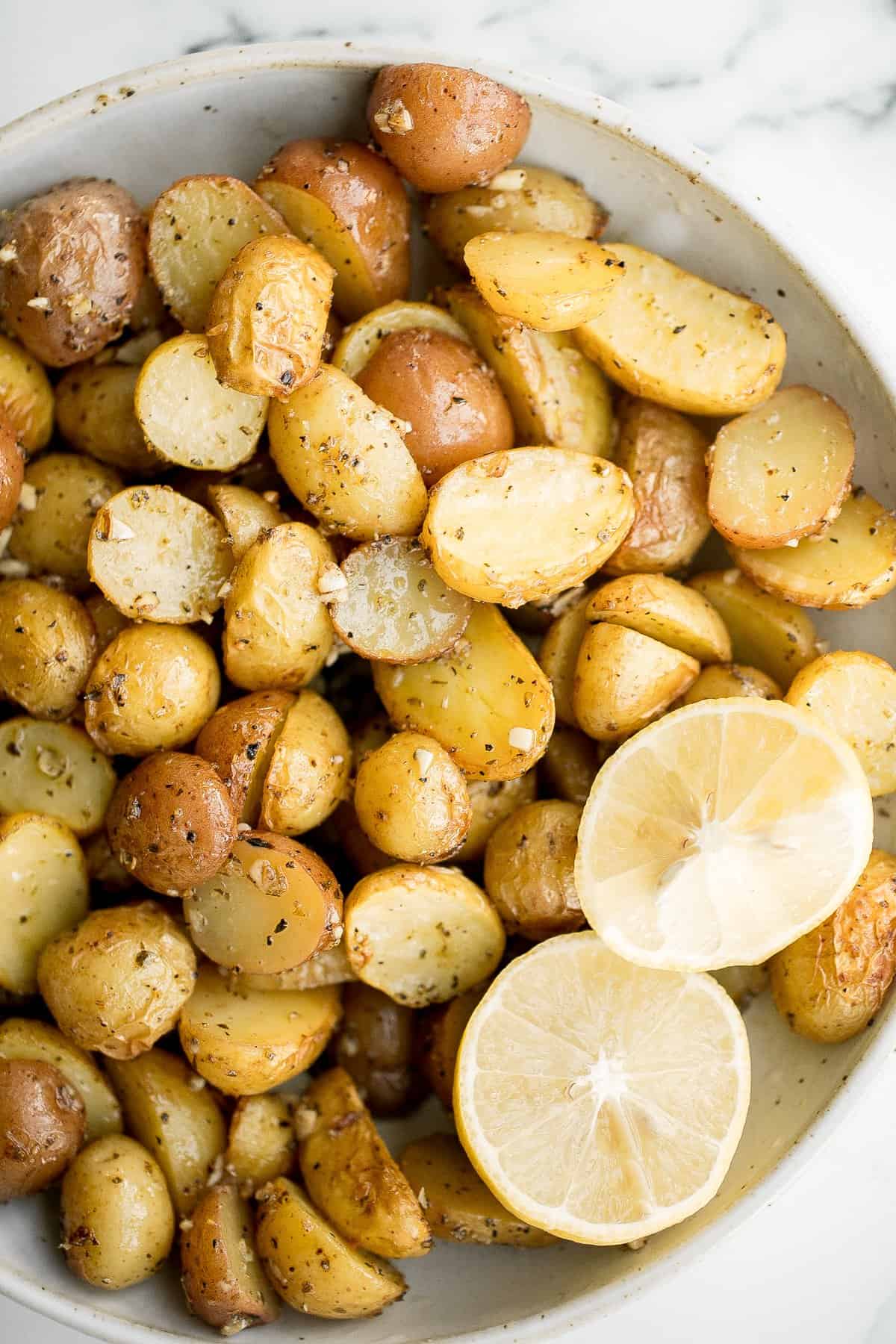 Lemon and Herb Roasted New Potatoes - Recipe Girl