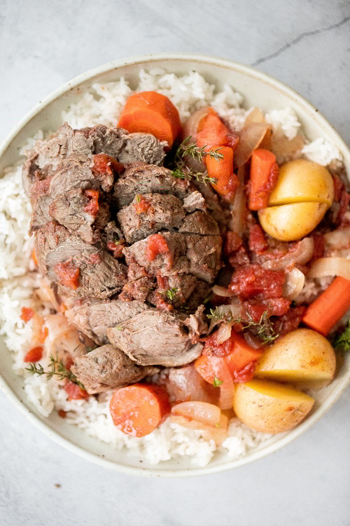 Slow Cooker Leg of Lamb with Vegetables - Ahead of Thyme