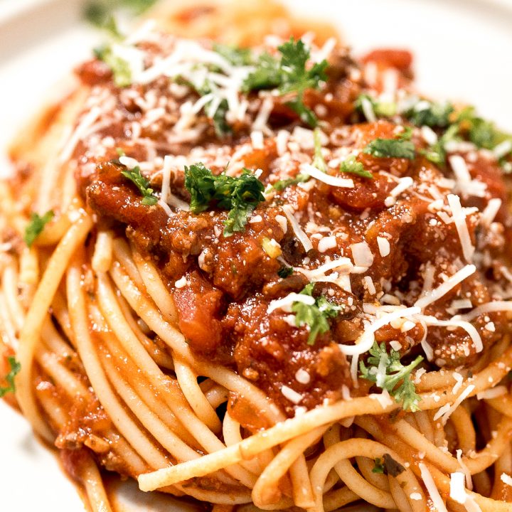 Spaghetti Bolognese Ahead of Thyme