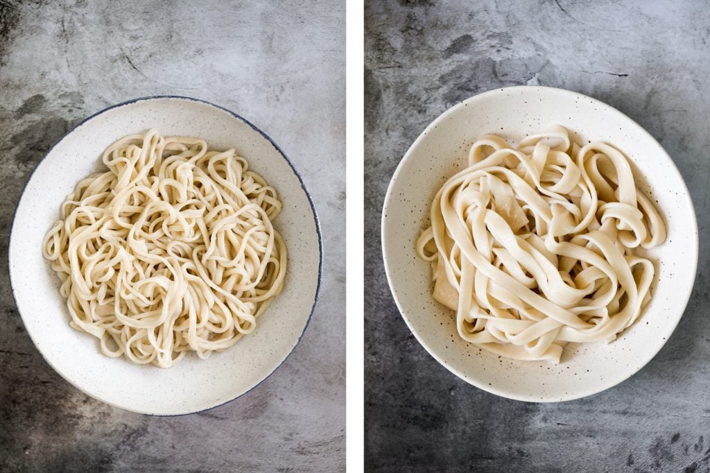 Hand-pulled noodles (la mian 拉面) are springy, chewy and delicious traditional homemade noodles that are rolled and stretched into long strips. | aheadofthyme.com