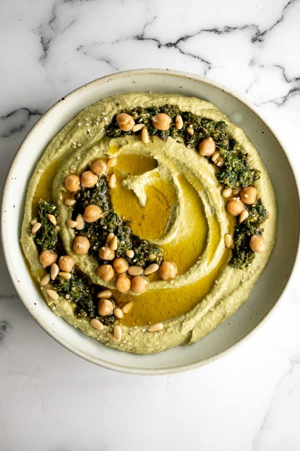 Pesto Hummus Ahead of Thyme