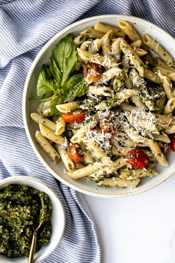 Pesto Penne Pasta - Ahead of Thyme