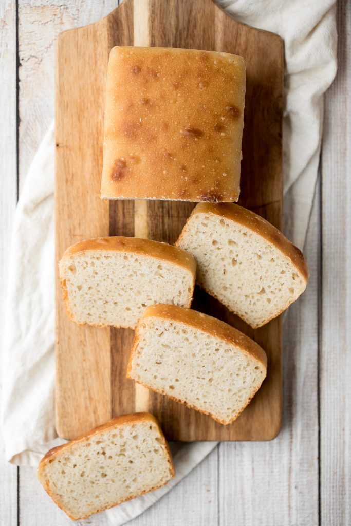 Sourdough sandwich bread is chewy with the perfect air holes inside, and has a crispy crust with a delicious signature sourdough taste. | aheadofthyme.com