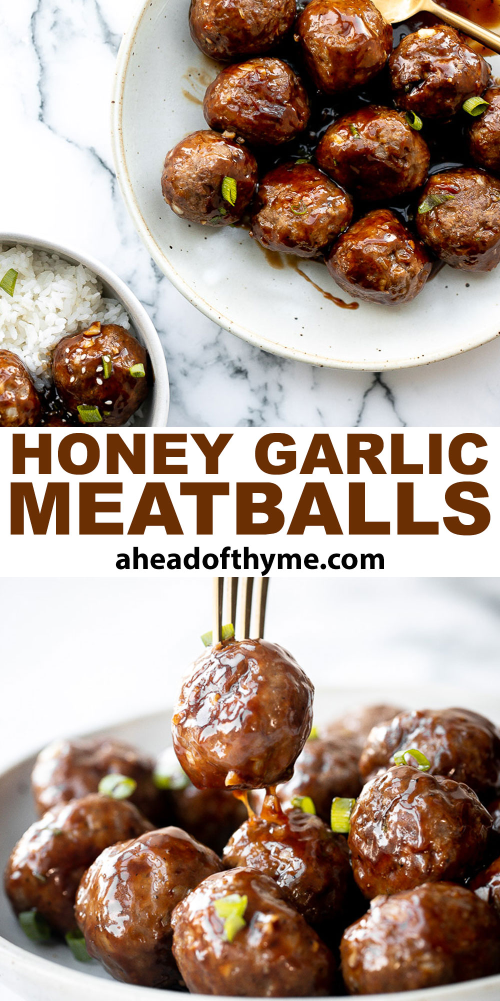 Sticky Honey Garlic Meatballs