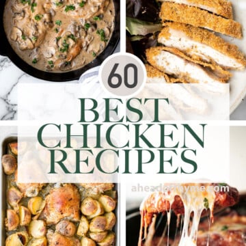 The 60 best and most popular chicken recipes from skillet chicken, sheet pan chicken dinners, whole chicken, takeout recipes, chicken soups and casseroles. | aheadofthyme.com