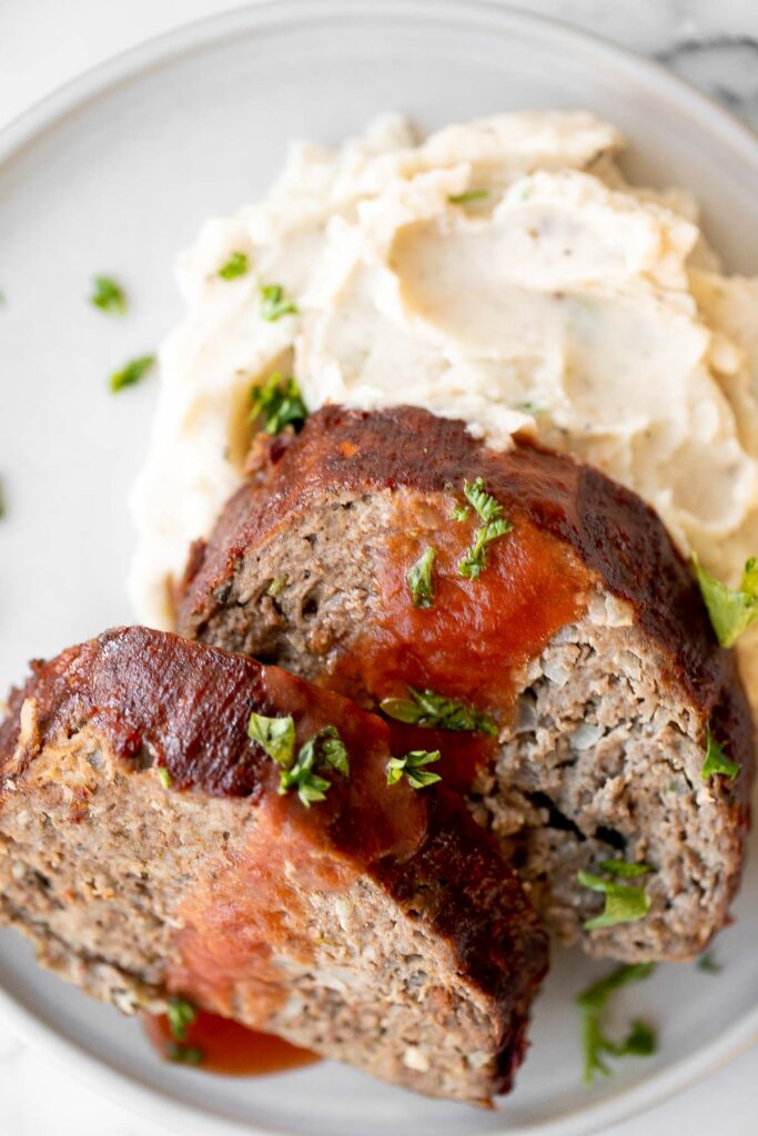 This hearty classic meatloaf with a caramelized glaze will nourish your body and soul. Feed the whole family with a simple yet flavourful classic. | getridtalk.com
