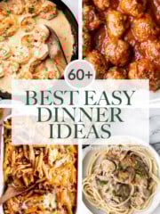 Discover 60+ easy dinner ideas from pasta and chicken to seafood, soups, and vegetarian meals. Quick, simple, and perfect for busy weeknights. | aheadofthyme.com