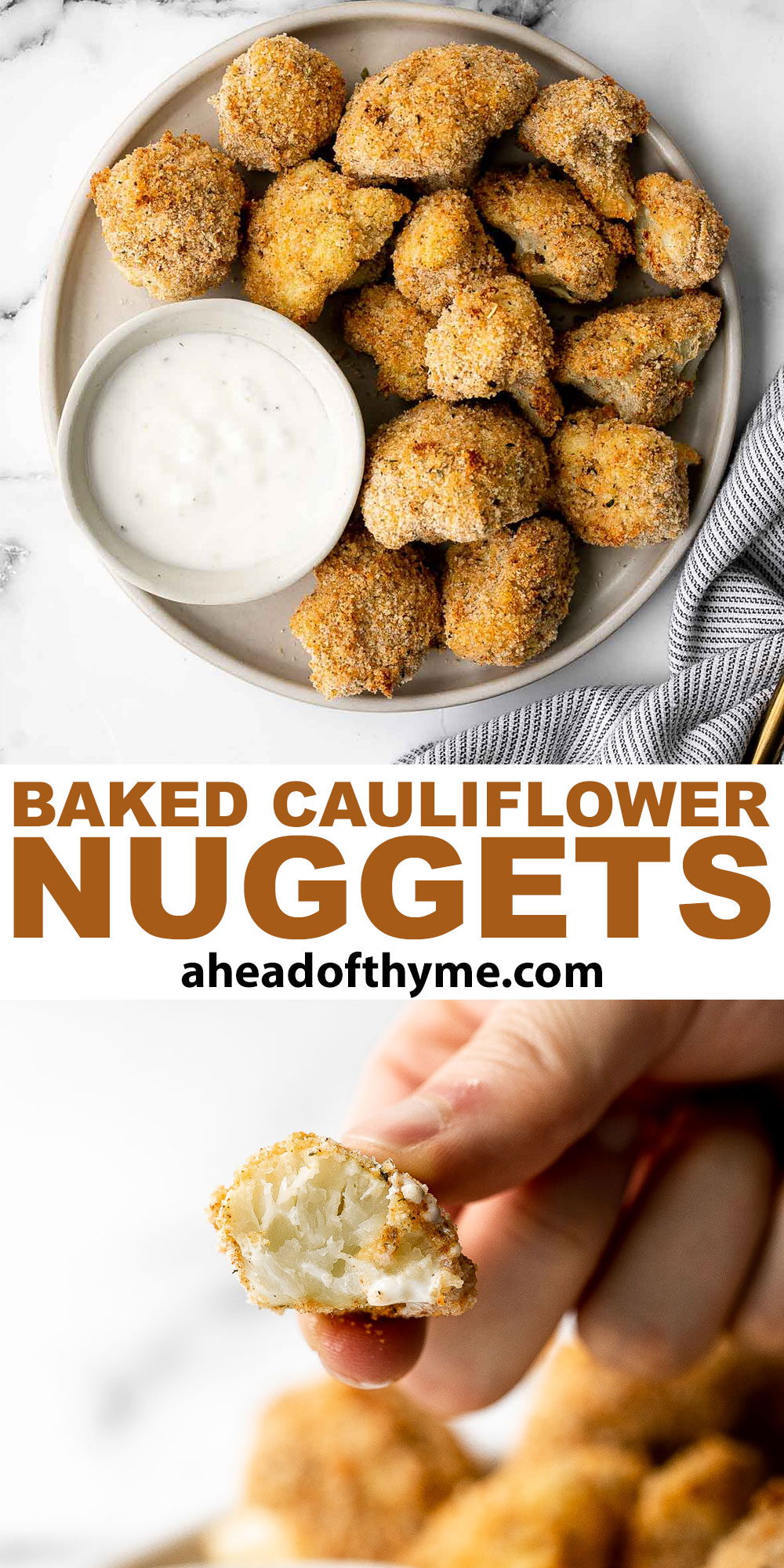 Baked Cauliflower Nuggets