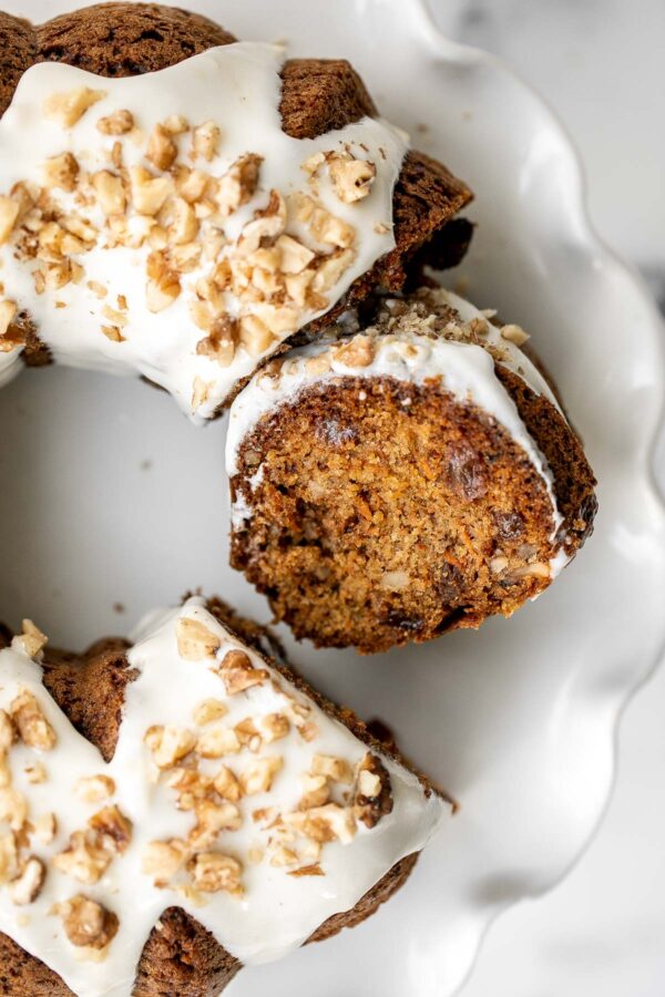 Carrot Bundt Cake with Cream Cheese Glaze Ahead of Thyme