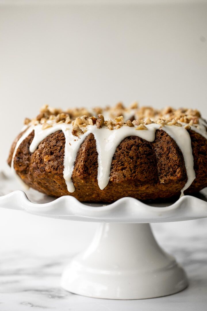 Carrot Bundt Cake with Cream Cheese Glaze Ahead of Thyme