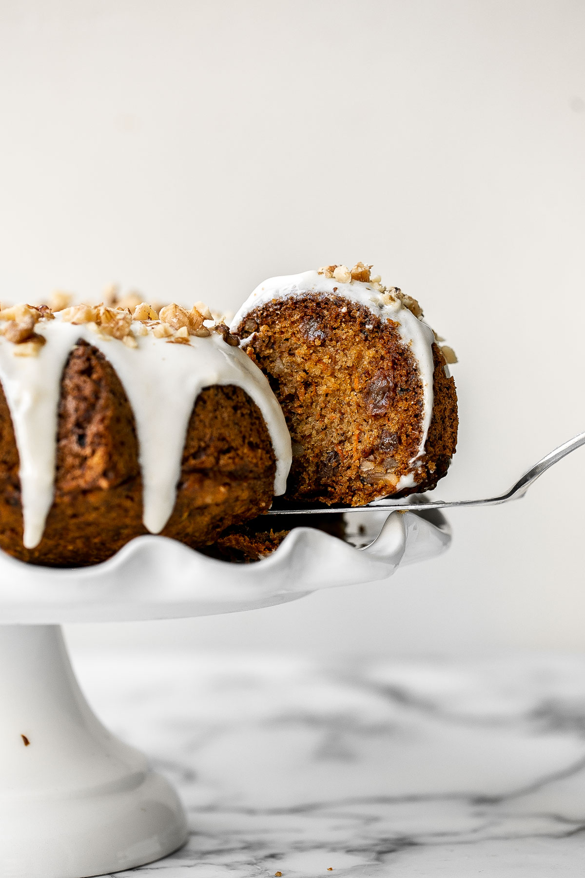 Carrot Bundt Cake with Cream Cheese Glaze Ahead of