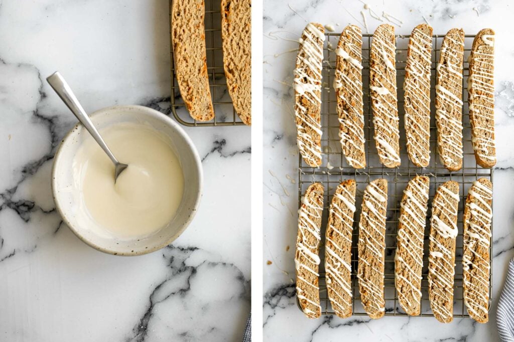 Carrot cake biscotti is crunchy, crumbly, and satisfies all your carrot cake cravings. Enjoy these Italian cookies as is or with white chocolate. | aheadofthyme.com