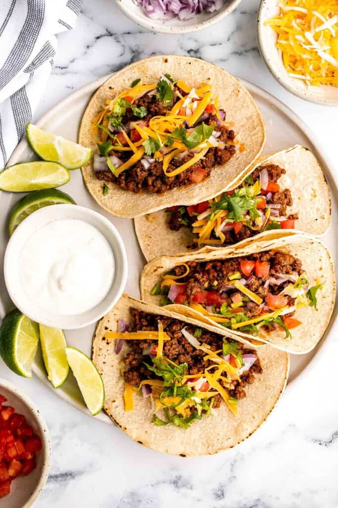 Mexican Ground Beef Tacos - Ahead of Thyme