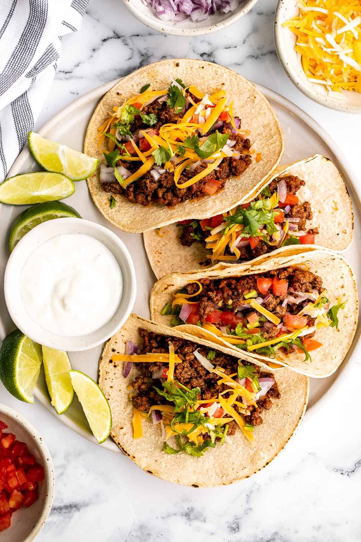 Mexican Ground Beef Tacos - Ahead of Thyme