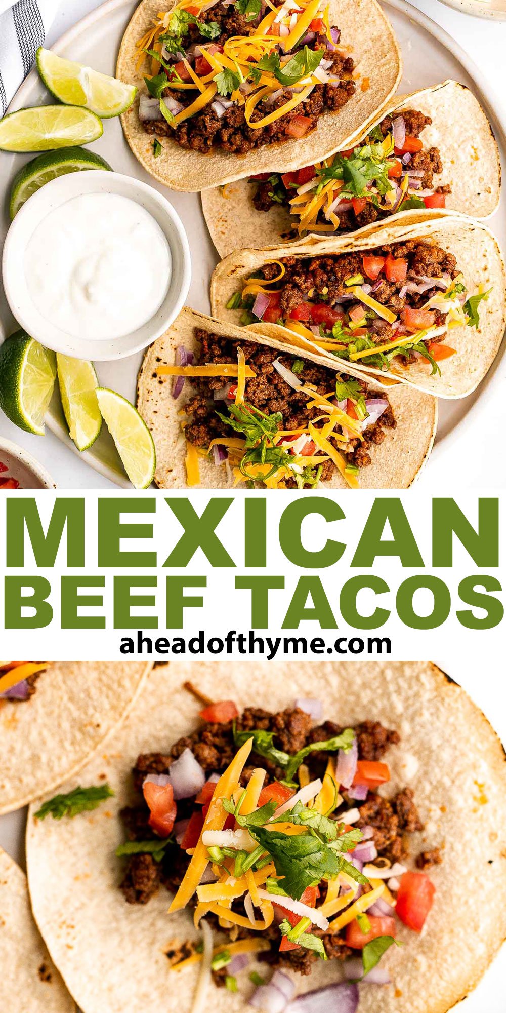 Mexican Ground Beef Tacos - Ahead of Thyme