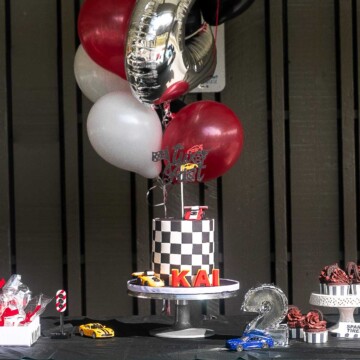 The best two fast second birthday party with ideas on every detail for an epic race car theme party including decor, party favors, desserts and recipes. | aheadofthyme.com
