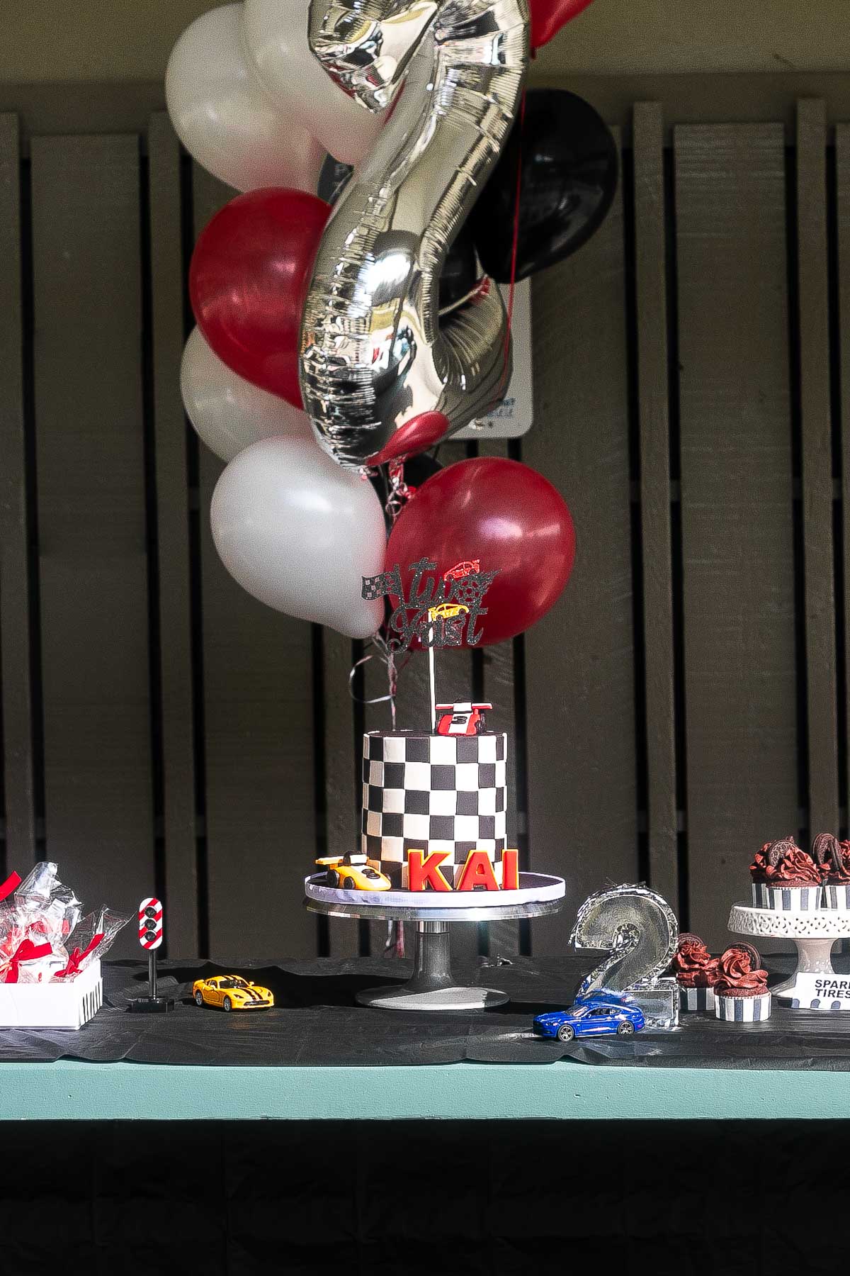 The best two fast second birthday party with ideas on every detail for an epic race car theme party including decor, party favors, desserts and recipes. | aheadofthyme.com