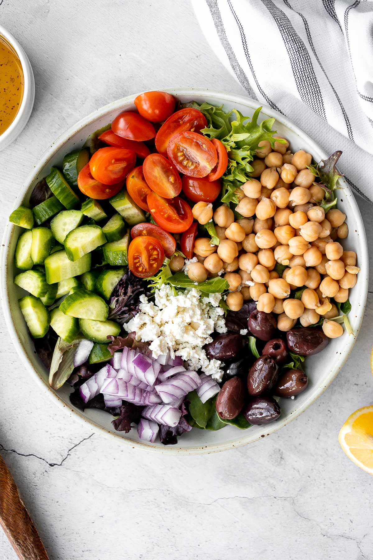 Chickpea Greek Salad Ahead of Thyme