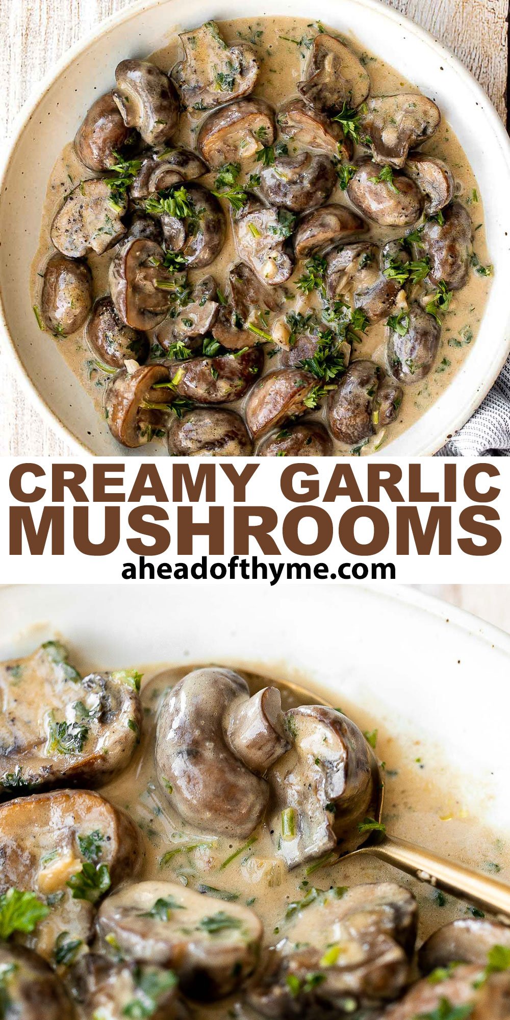 Creamy Garlic Mushrooms