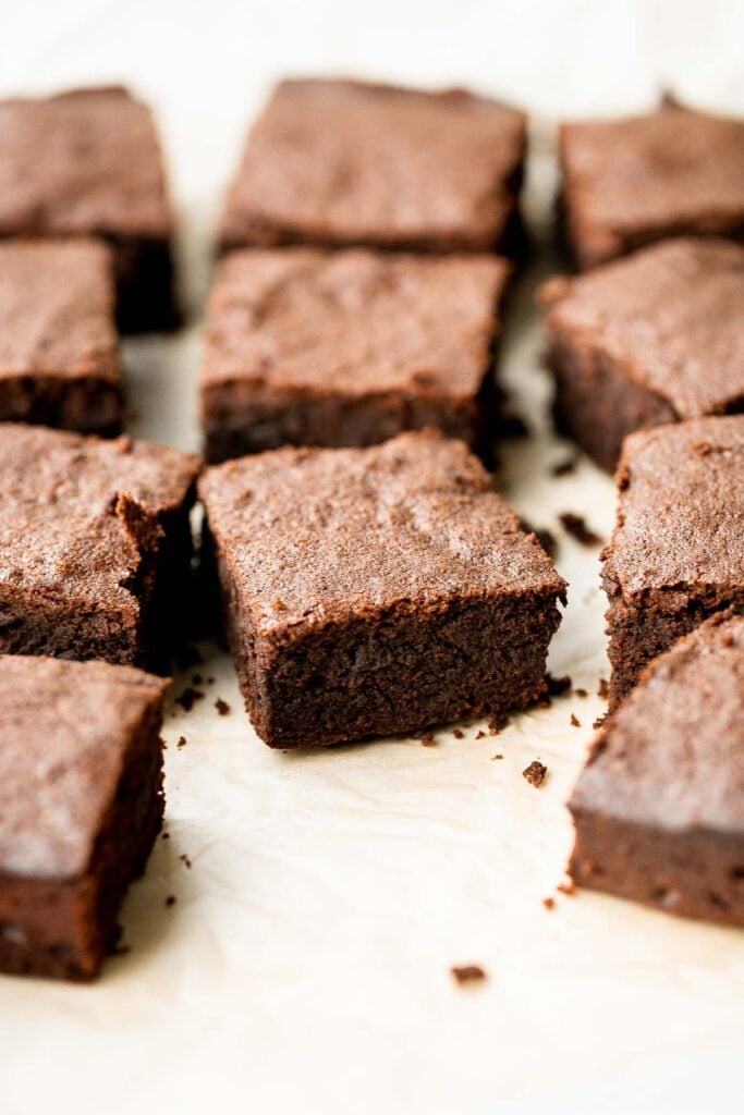 Fudgy brownies are rich, sweet, moist, and decadent. Plus, they're easy to make in one bowl (meaning less cleanup!) and ready in about 30 minutes. | aheadofthyme.com