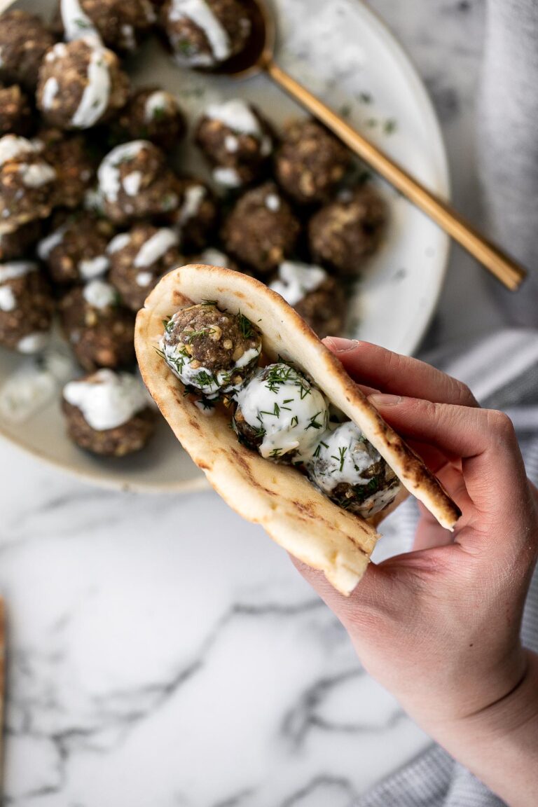 Greek Meatballs Ahead of Thyme